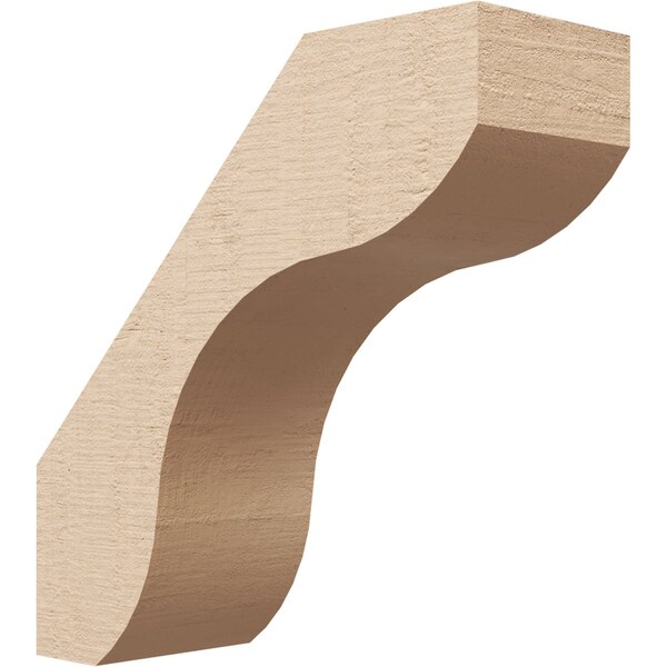 Ekena Millwork 5-inch W x 14-inch D x 14-inch H Stanfield Rough Cedar Woodgrain TimberThane Knee Brace, Primed BRCUR05X14X14STARCPR - main
